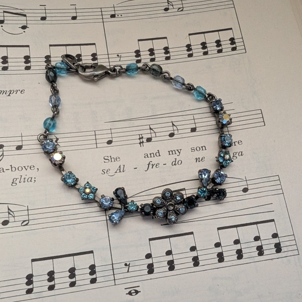 Blue Floral Bracelet